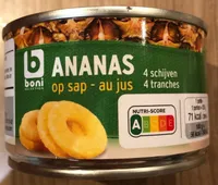 Tranches d'ananas au jus