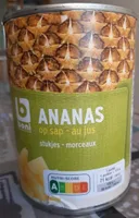 Ananas au jus en morceaux