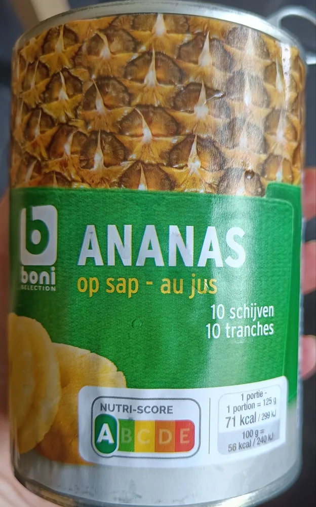 Ananas op sap - au jus