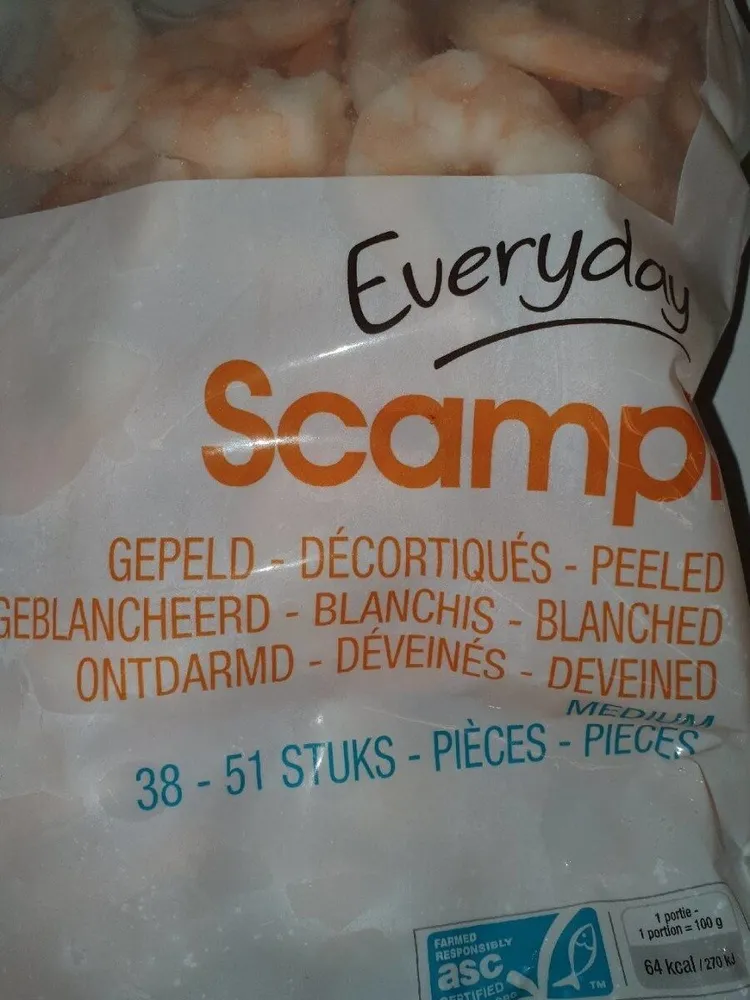 Scampi décortiqué