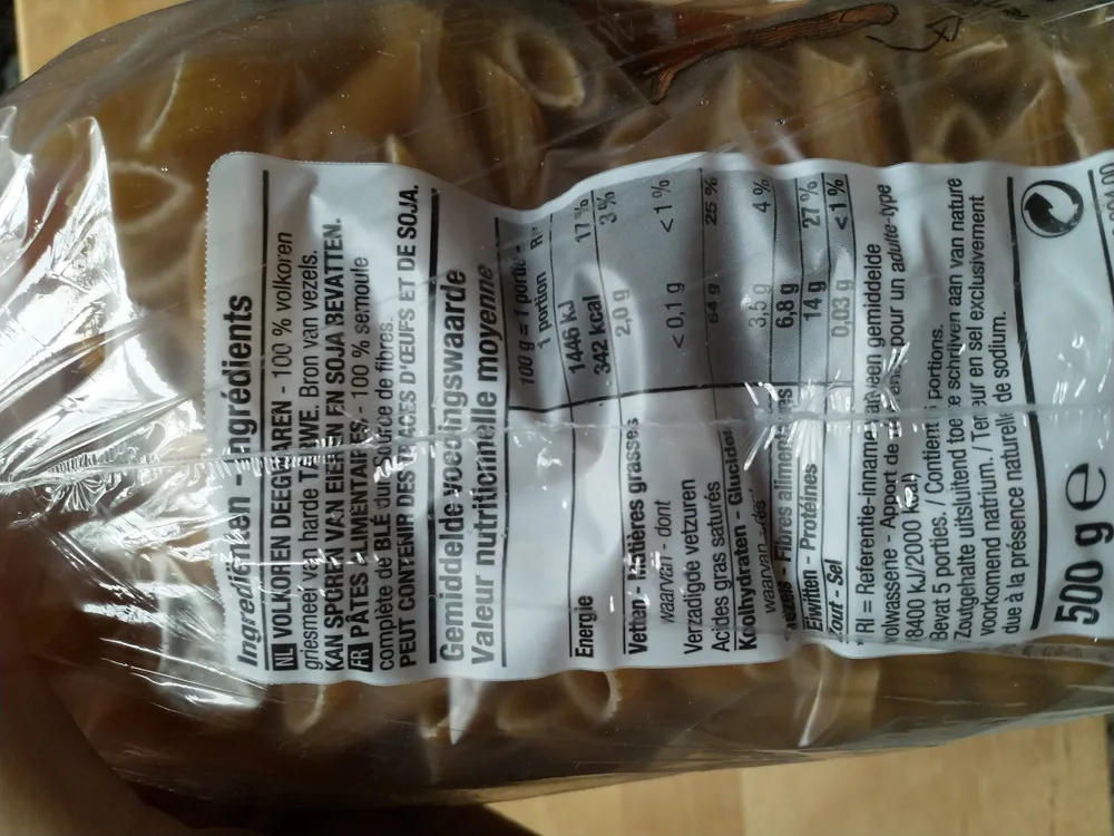 Pates penne rigate