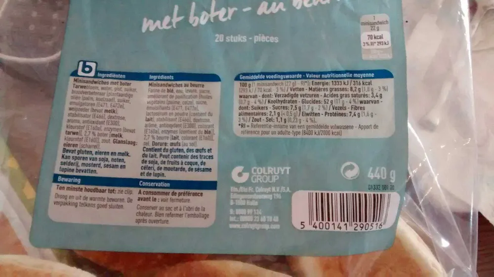 Minisandwiches au beurre