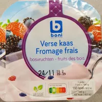 Fromage frais fruits des bois