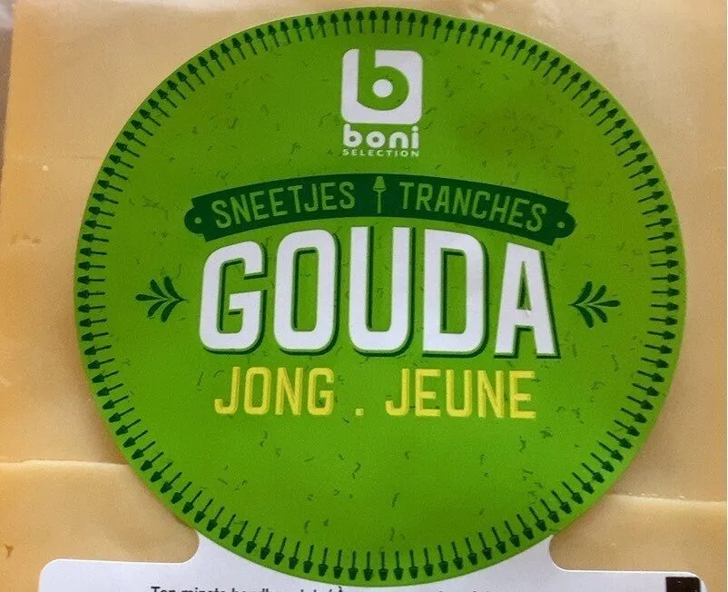 Gouda jeune en tranches