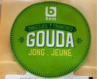Gouda jeune en tranches