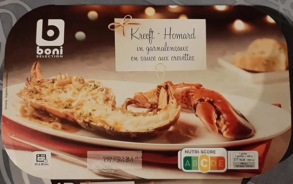 Homard sauce crevette