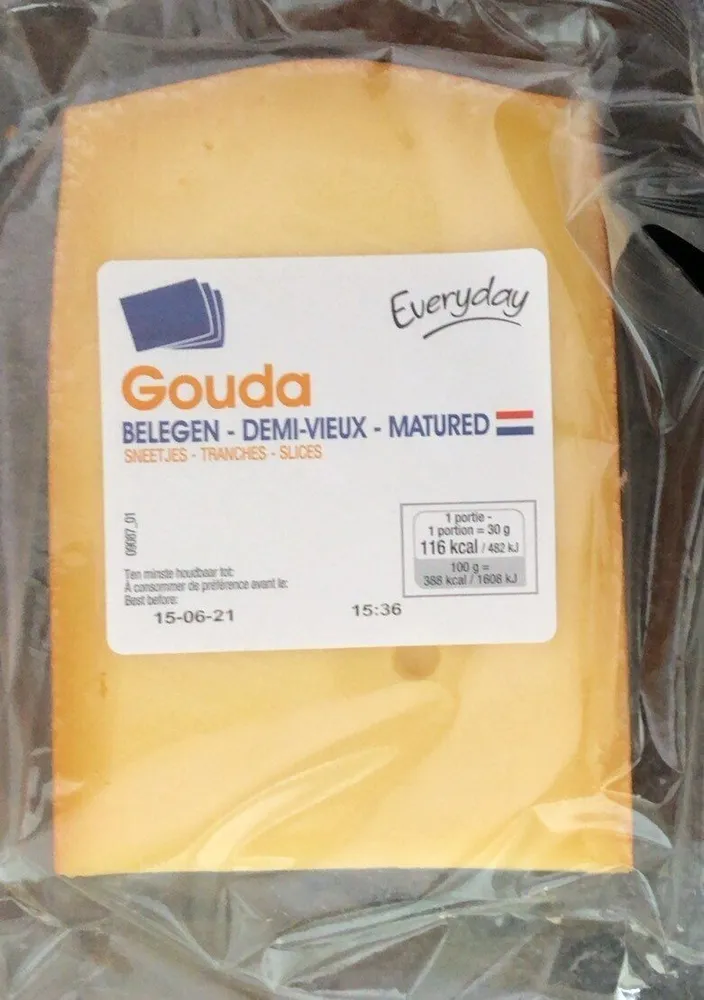 Gouda mi-vieux tranches