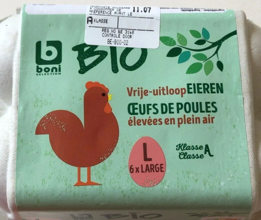 Oeufs de poules élevées en plein air