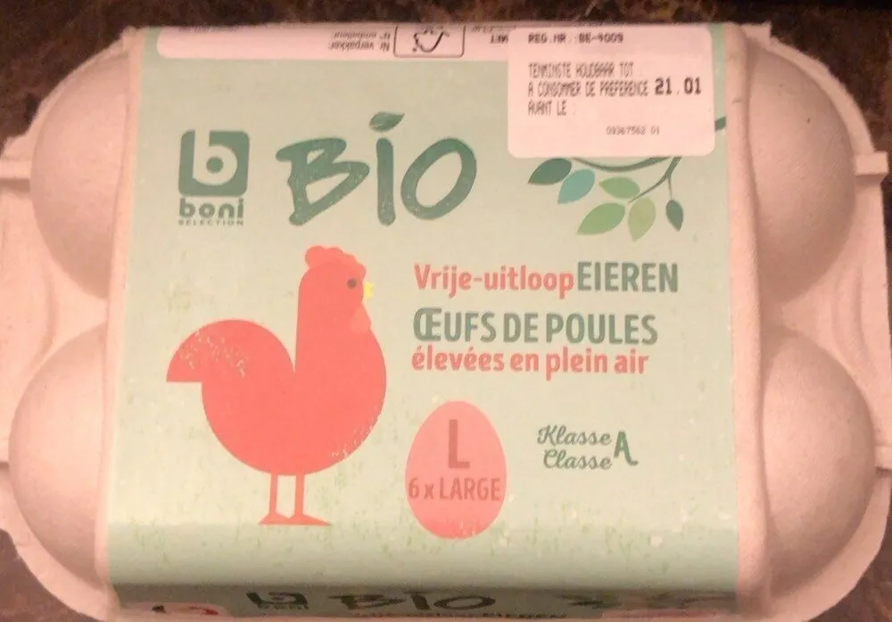 Bio vrije-uitloop eieren