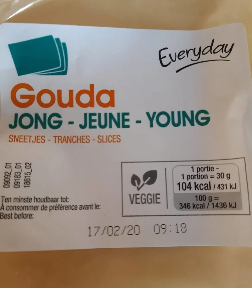 Gouda Everyday JONG-JEUNE - YOUNG SNEETJES-TRANCHE