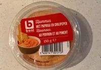 Hummus met paprika en chilipeper