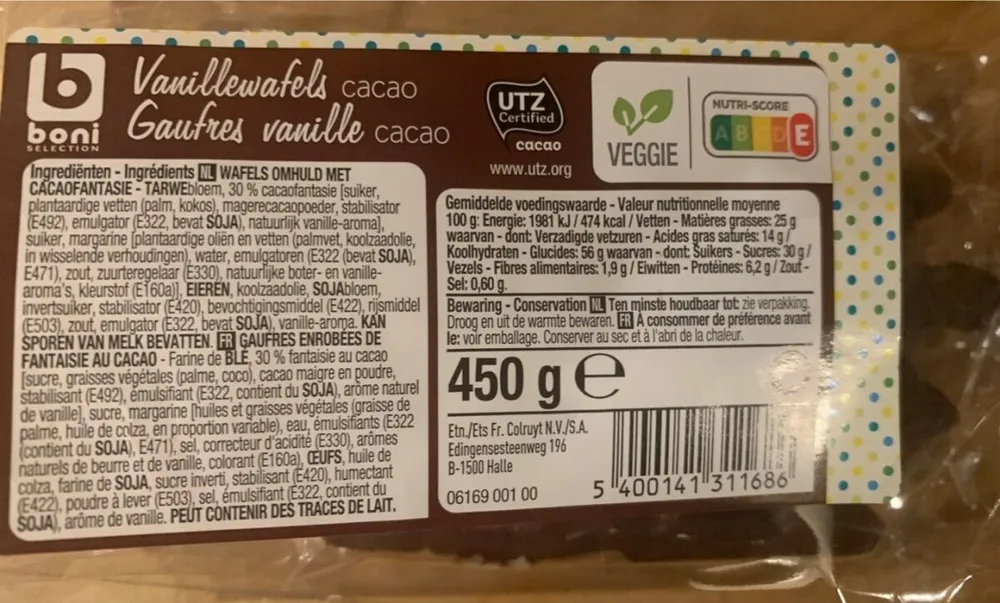 Gaufres vanille cacao