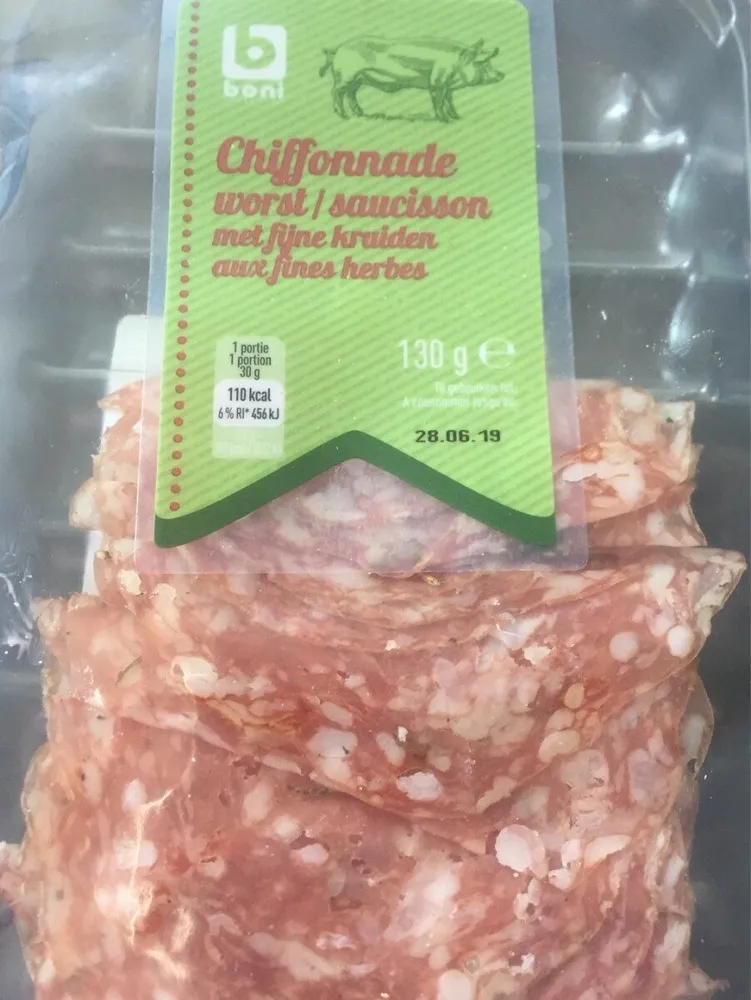 Chiffonnade saucisson aux fines herbes