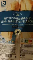Demi baguettes blanches précuites sur pierre