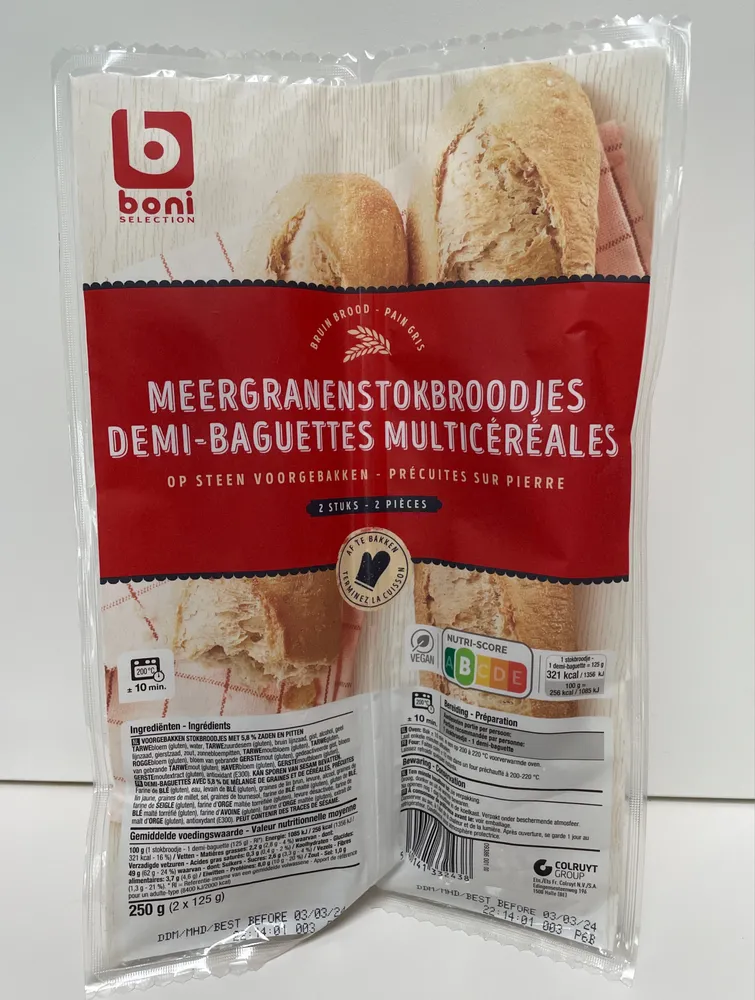 Demi-baguettes multicéréales