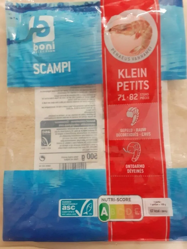 Scampis Petits 71-82pcs 500g