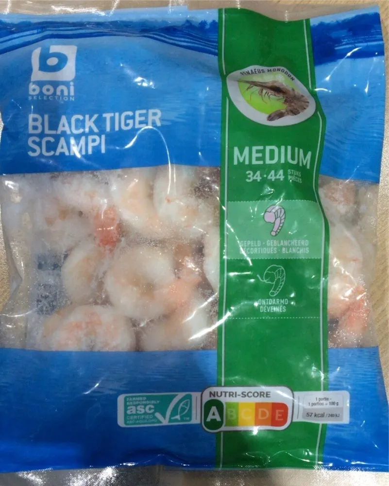 Black tiger scampi