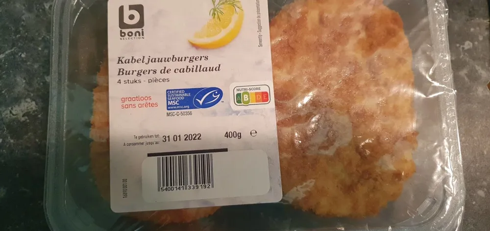 Burger de cabillaud