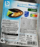 Moules fraîches de Zélande