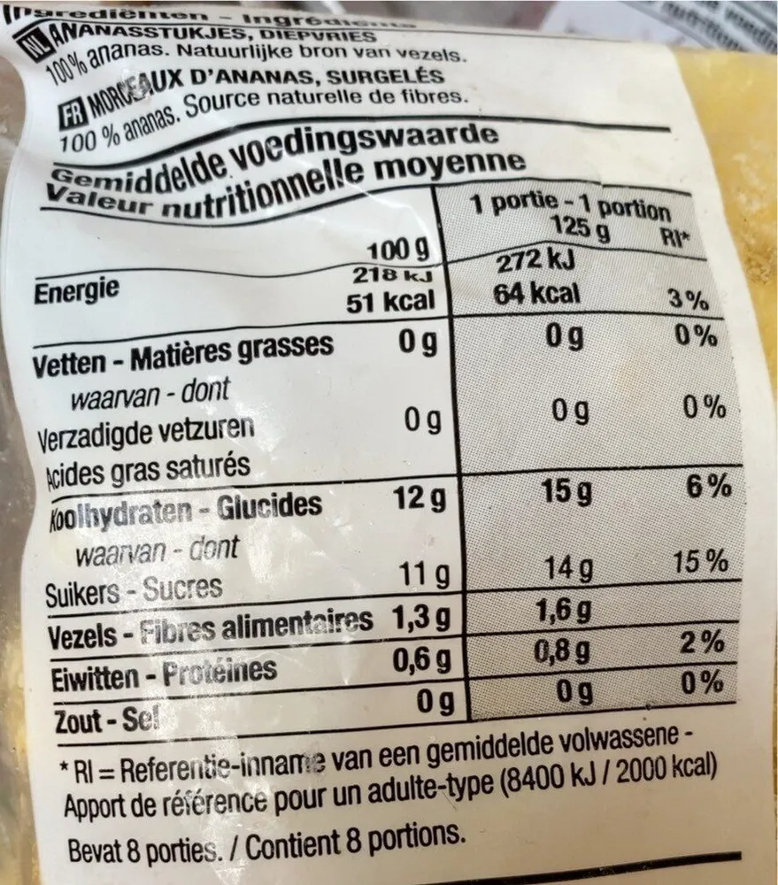 Ananas surgelés