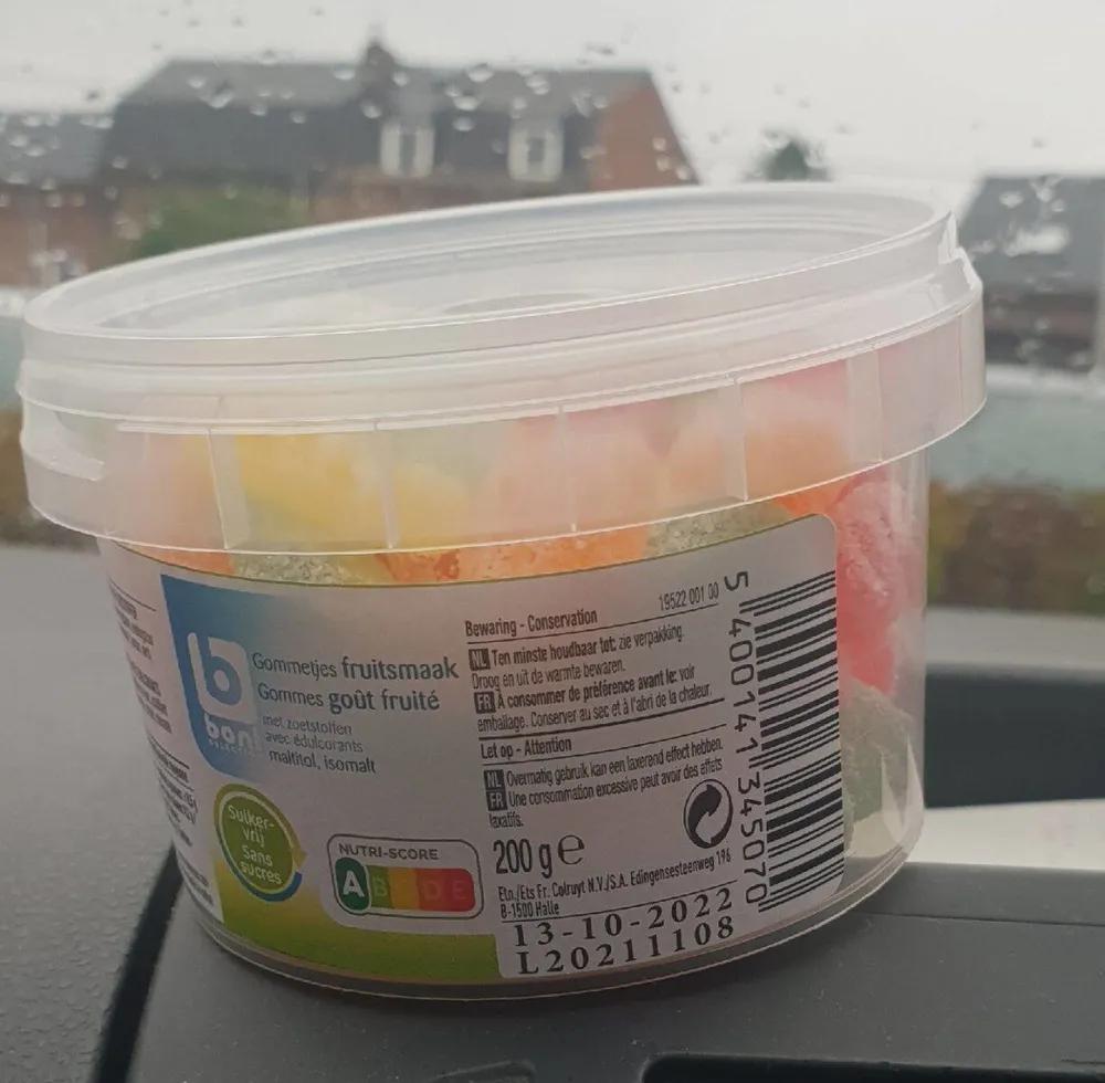 Gommes goût fruité