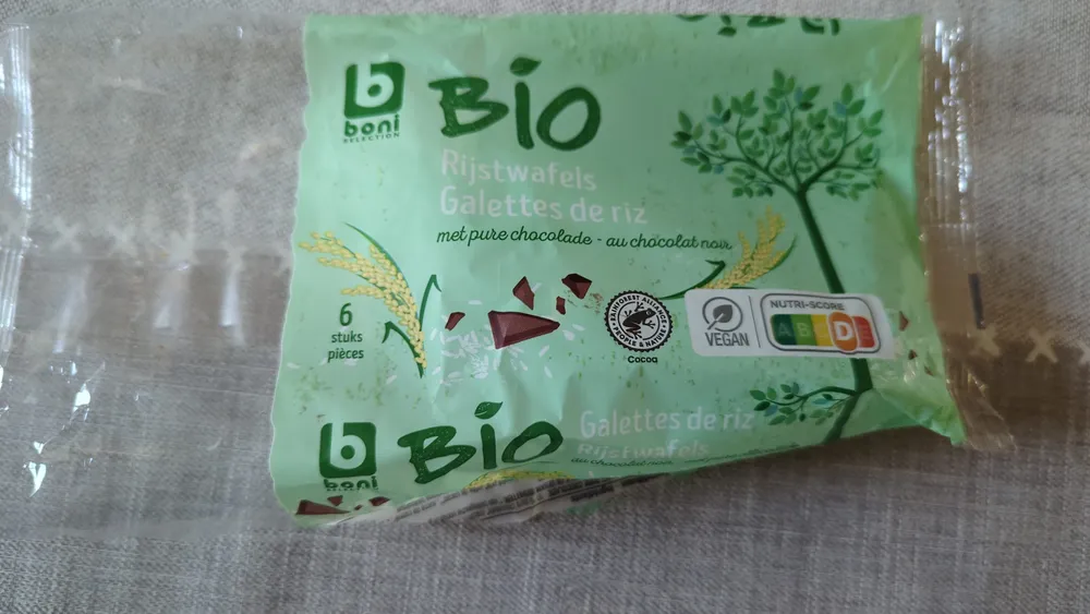 Boni Bio Rijstwafels met donkere chocolade