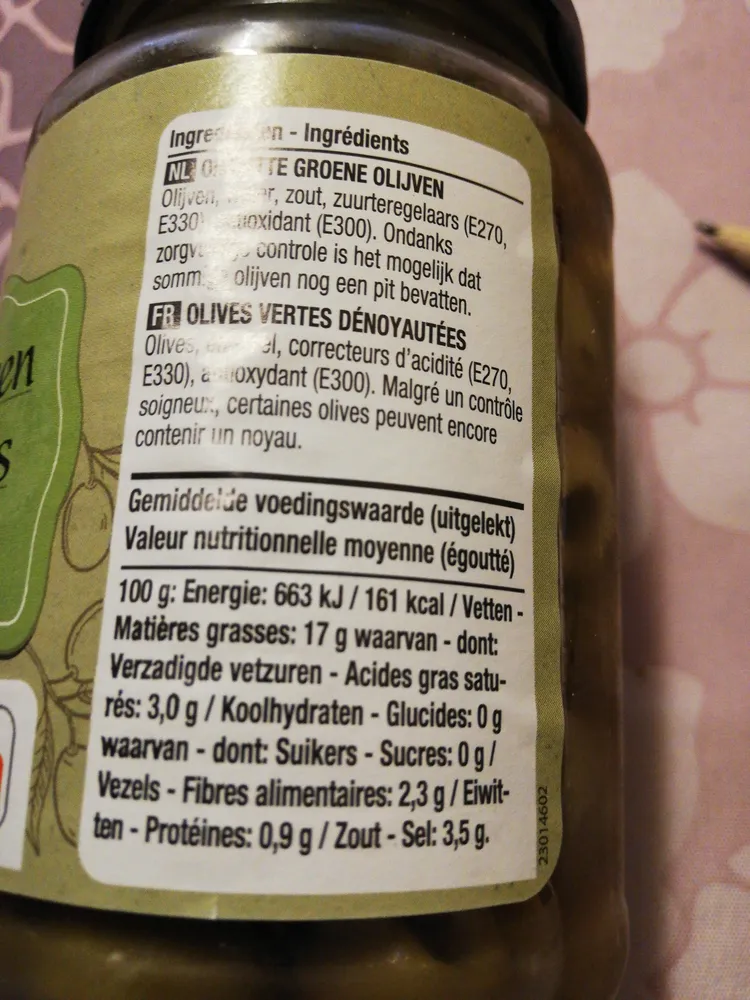 Olives dénoyautées