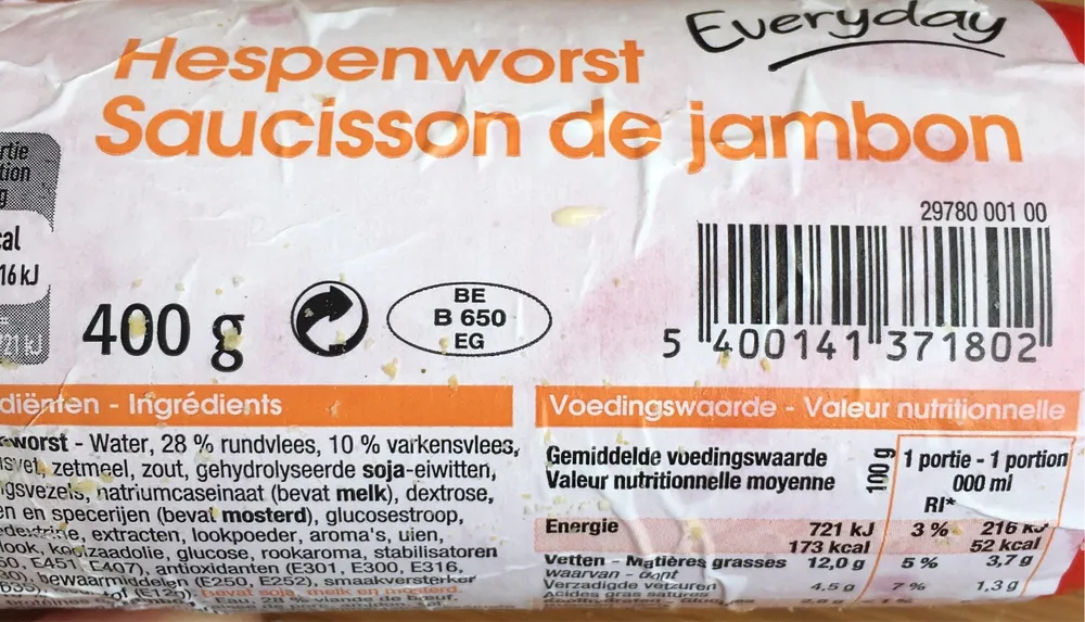 Saucisson de jambon