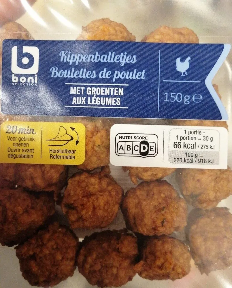 Boulettes de poulet aux légumes