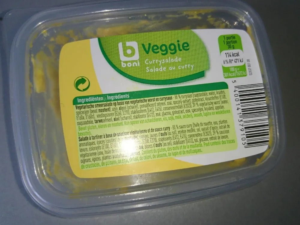 Veggie curry salade