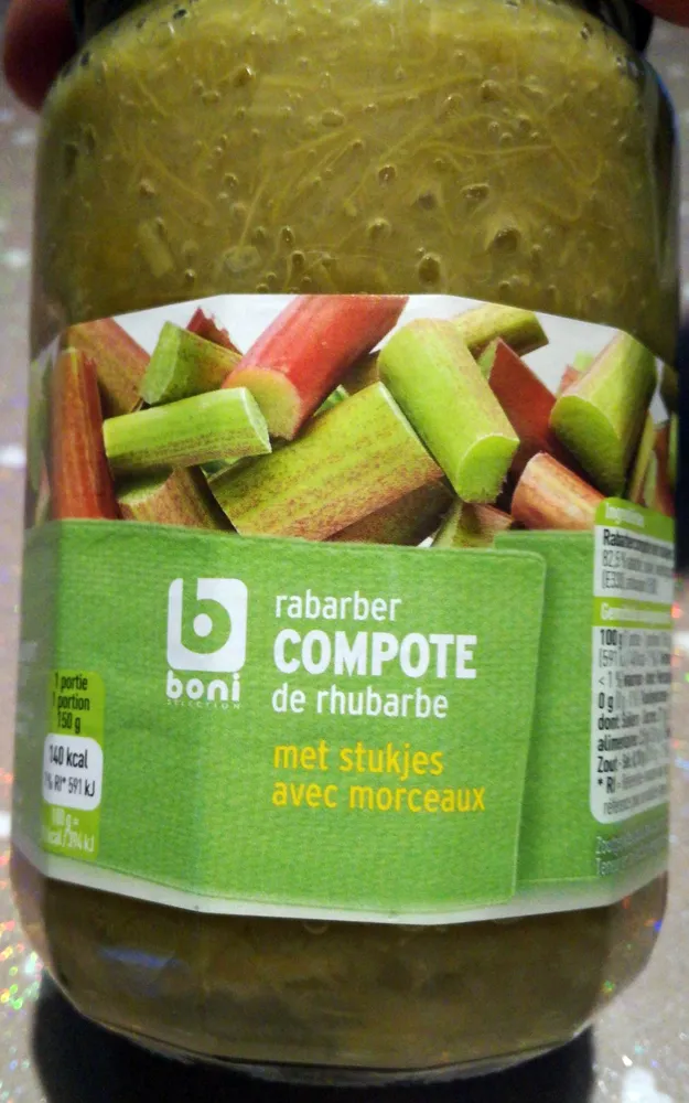 Compote de rhubarbe avec morceaux