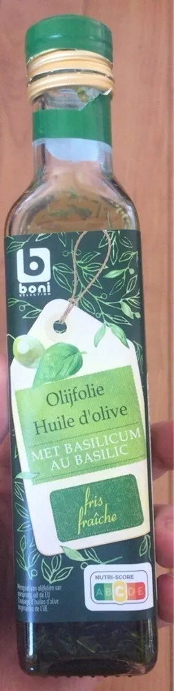 Huile olive au basilic