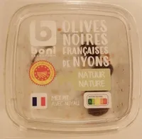 Olives noires Françaises de Nyons Nature avec Noyau