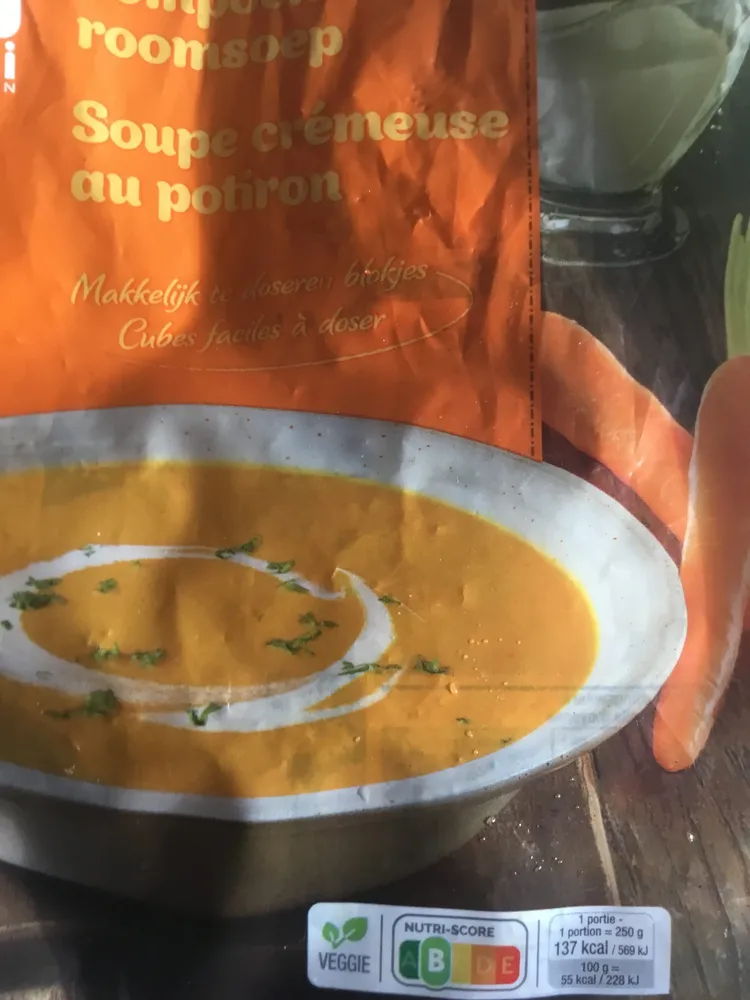 Soupe crémeuse au potiron