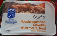 Crevettes grises de la mer du Nord décortiquées