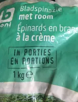 Epinards en branche a la creme