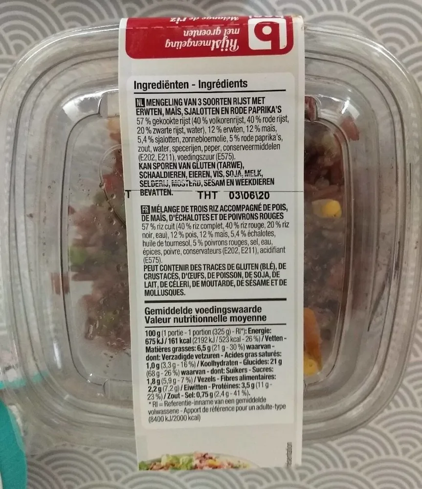 Mélange de riz aux légumes