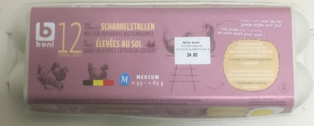Oeufs de poules élevées au sol