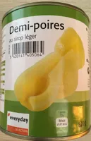 Demi-poires au sirop léger