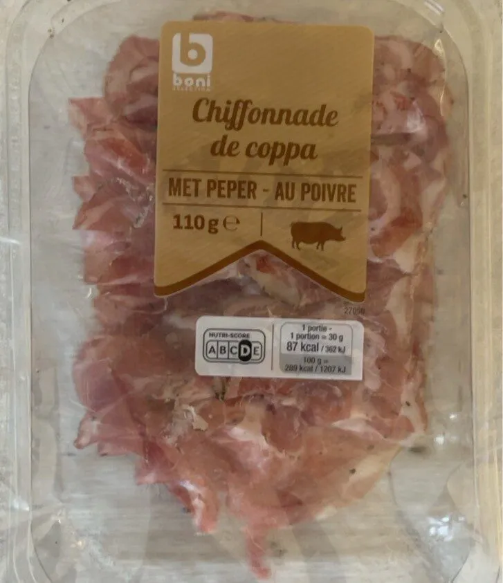 Chiffonade de coppa