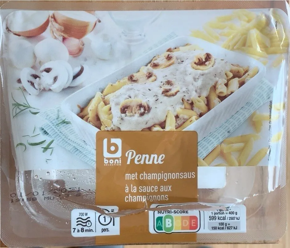 Penne à la sauce aux champignons