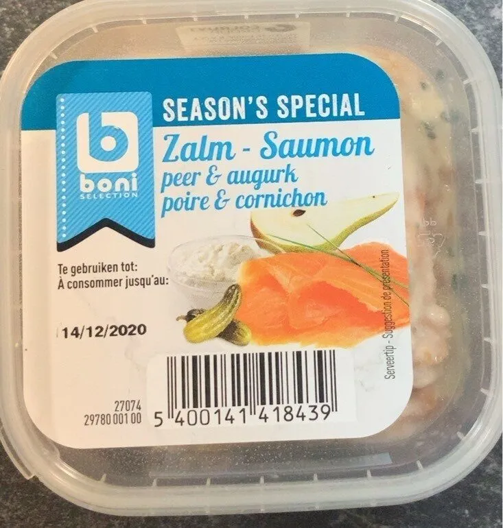 Season’s special Saumon poire & cornichons