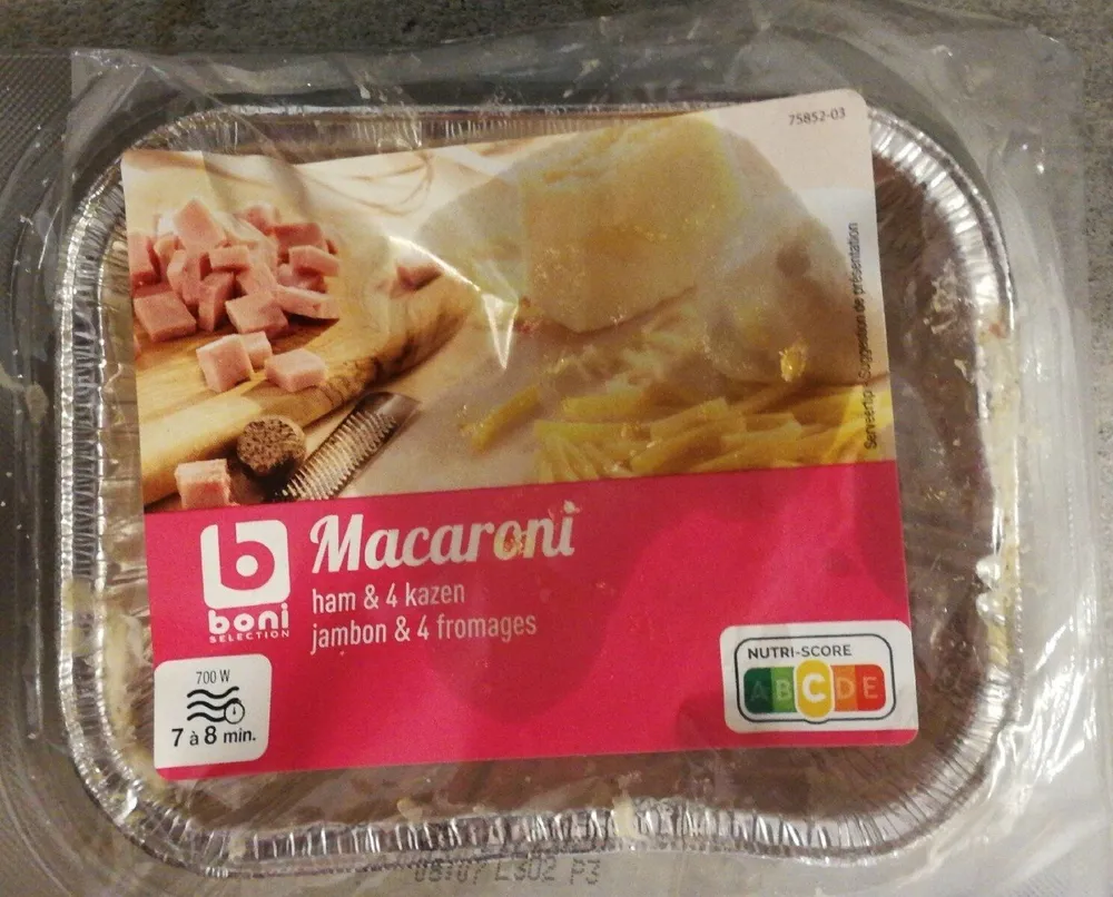 macaroni jambon et 4 fromages