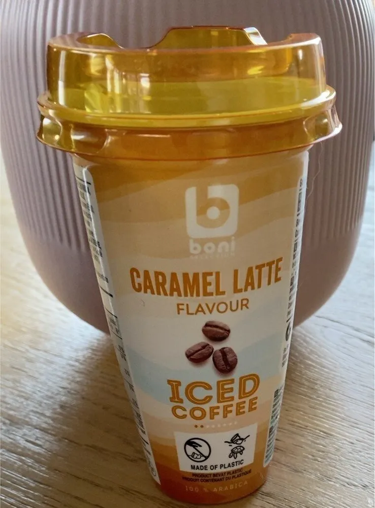 Iced coffee caramel latte