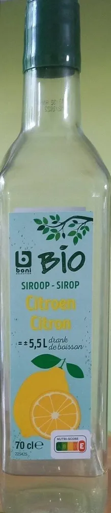 Sirop de citron bio