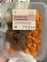 Carbonades carottes et pommes de terre rissolées