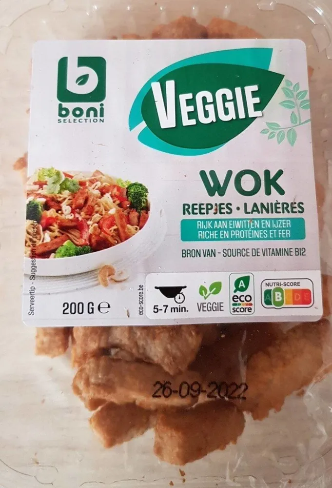 Veggie wok lanières