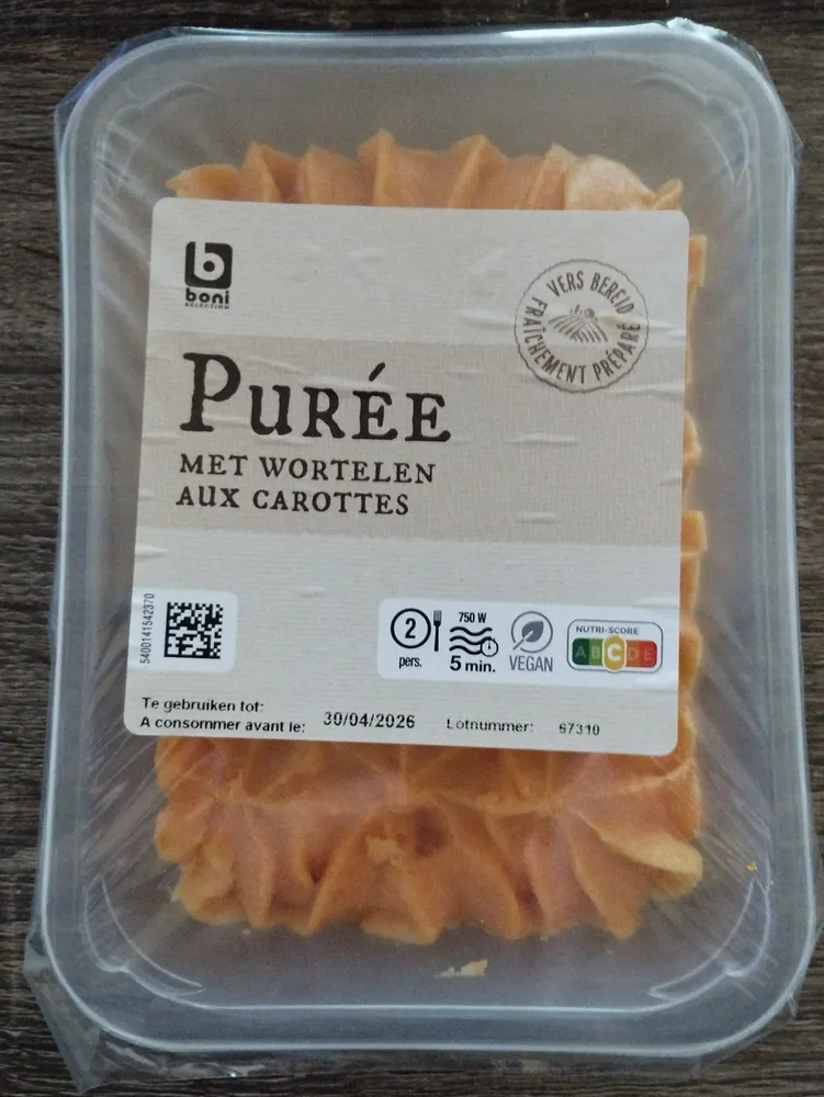 Purée met wortelen