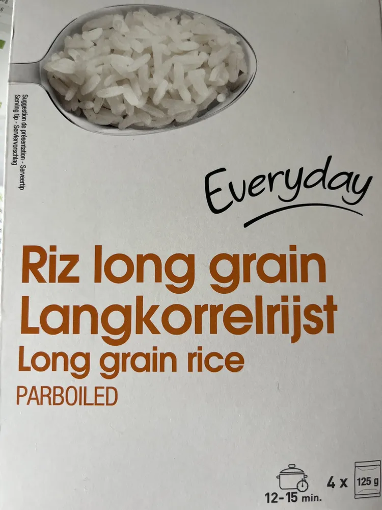 Long grain rice parboiled