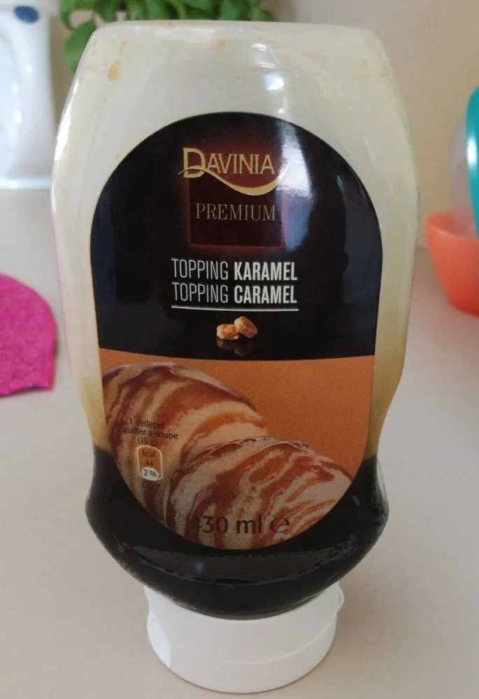 Topping caramel